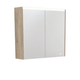Fienza 750 LED Mirror Cabinet with Scandi Oak Side Panels